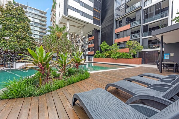 Pool - South Bank Sensational! ~ 1Bed,1Bath,1Car,Balcony (South Brisbane)