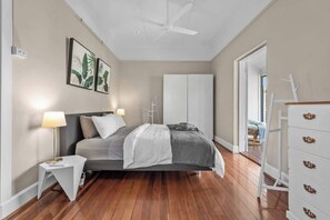 1 bedroom, iron/ironing board, travel crib, WiFi