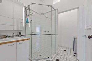 Shower, hair dryer, towels, shampoo - Abracadabra! ~ 1Bed / 1Bath / Balconies ~ New Farm (New Farm)
