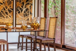 Dining - Vacation Home "Villa Rokkaria" with Private Terraces, Shared Tennis Court & Wi-Fi (Villasimius)