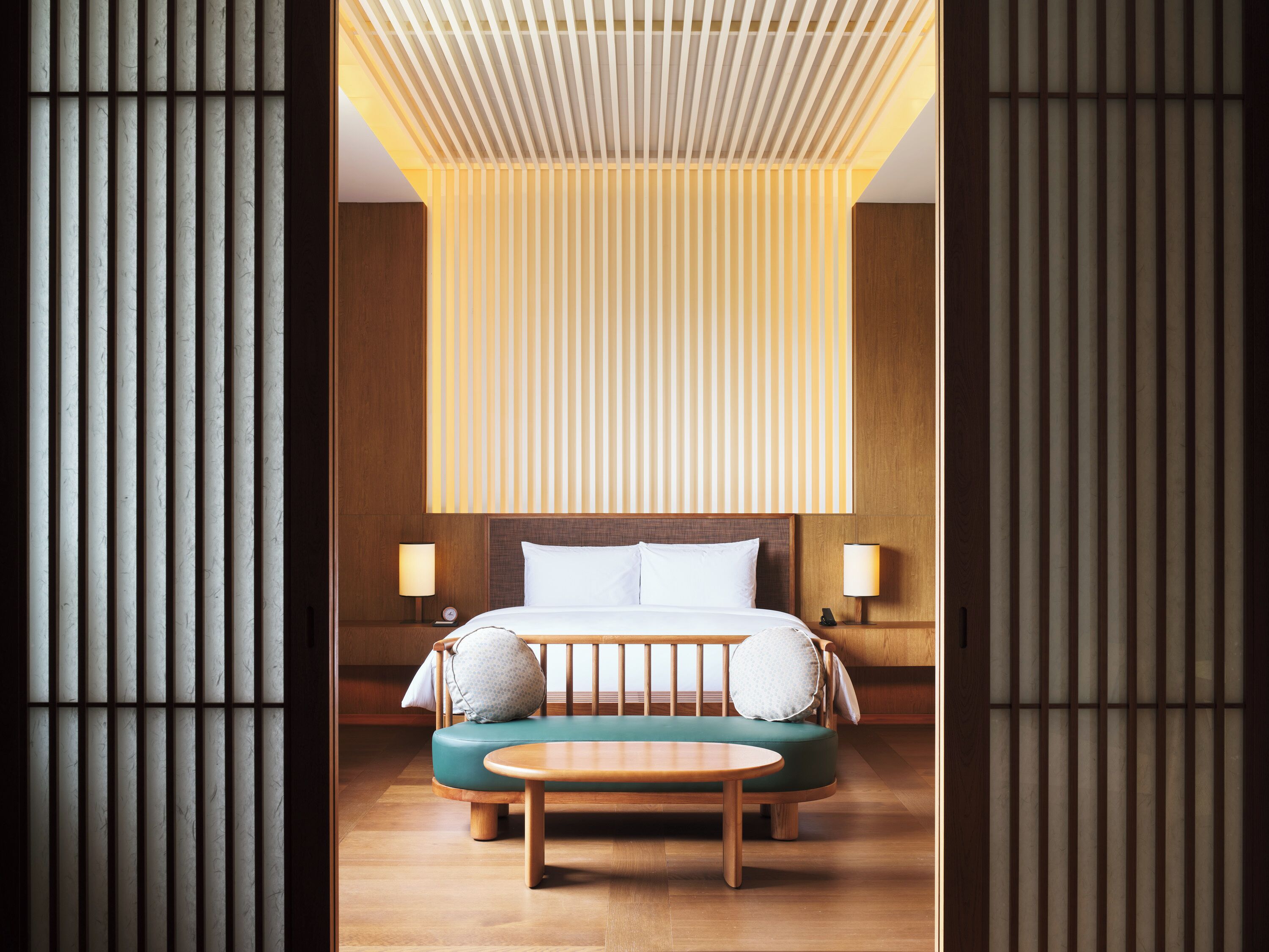 Premium bedding, down comforters, minibar, desk