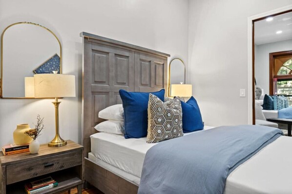 2 bedrooms, desk, iron/ironing board, travel cot