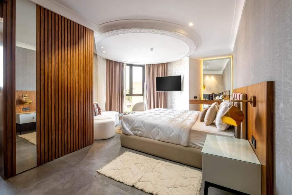 Design suite | 1 slaapkamer, pillowtop-bedden, geluiddichte muren, gratis wifi