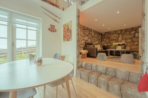 Luxury House, 2 Bedrooms | Living area | 30-inch flat-screen TV with satellite channels - Luxurious Farm House | Á Snætu | Unique (Sandavágur)