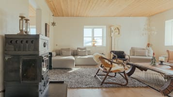House | Living room | 30-inch flat-screen TV with satellite channels, fireplace