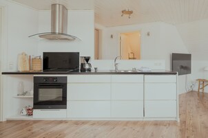 Standard Apartment, 2 Bedrooms | Private kitchen | Fridge, oven, stovetop, dishwasher