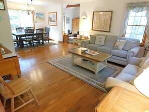 TV, DVD player, books