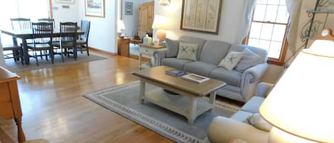 TV, DVD player, books