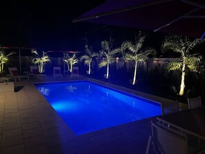 Outdoor pool, a heated pool