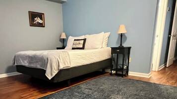 1 bedroom, travel crib, WiFi, bed sheets