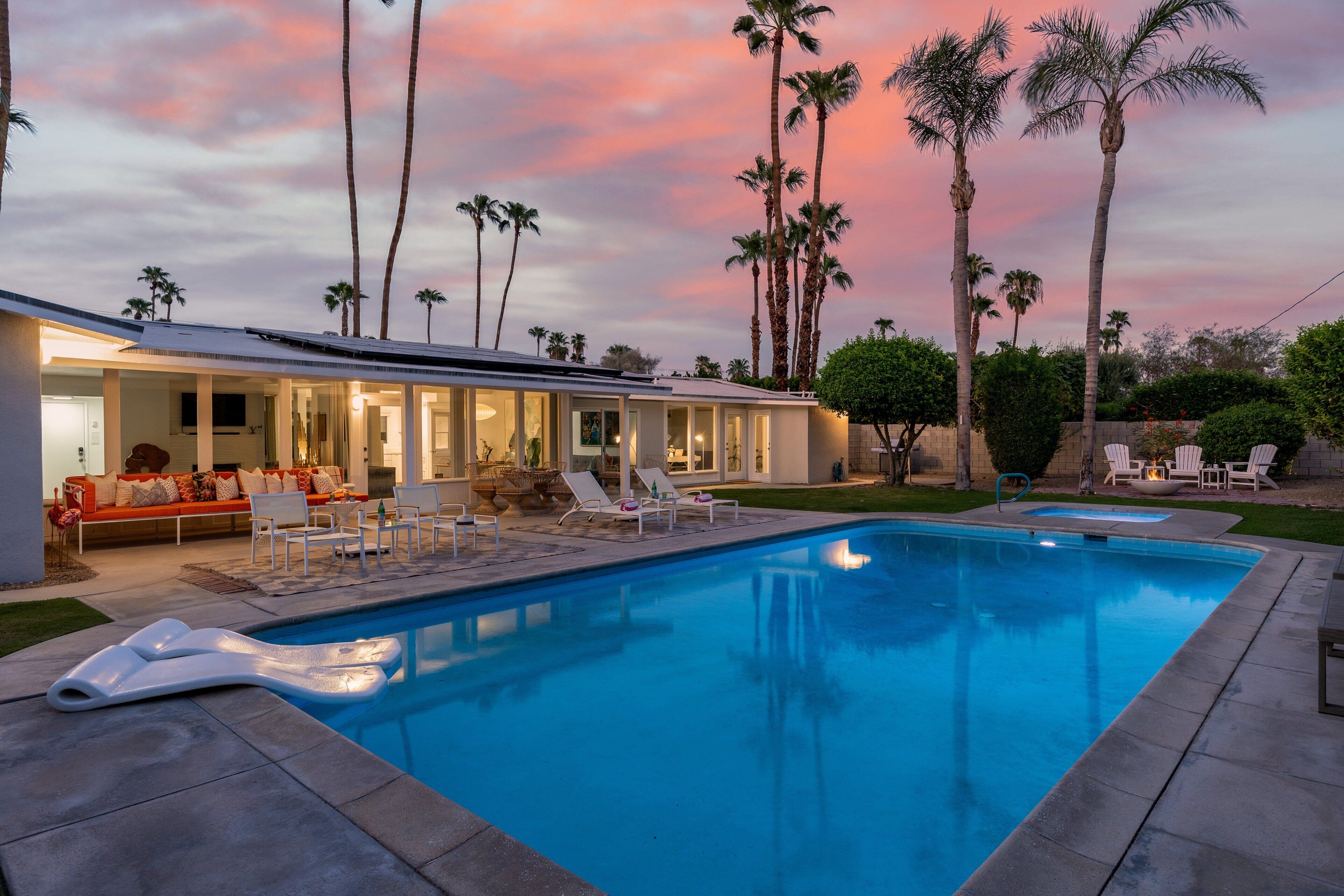 A heated pool