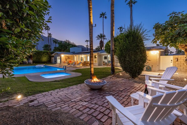 A heated pool