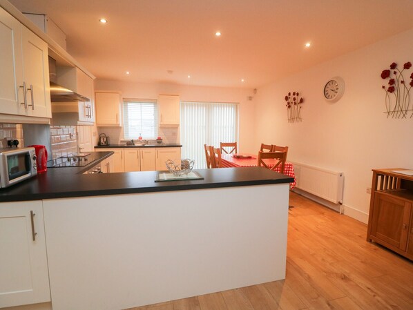 Fridge, microwave, oven, highchair