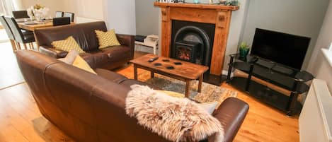 TV, DVD player, books