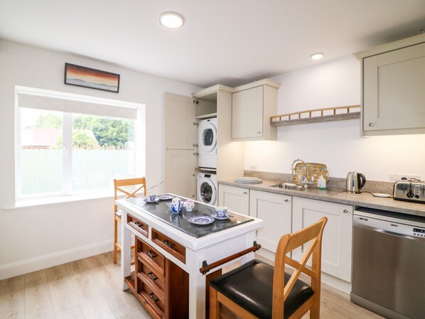 Microwave, oven, dishwasher, highchair