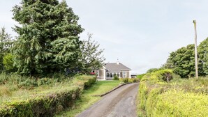 A rural road leading to a house surrounded by greenery. - CHURCHFIELD HOUSE, pet friendly in Crossmolina, County Mayo (Ballina)
