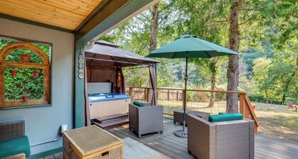 Historic Mapleton Cottage w/ River Views & Hot Tub