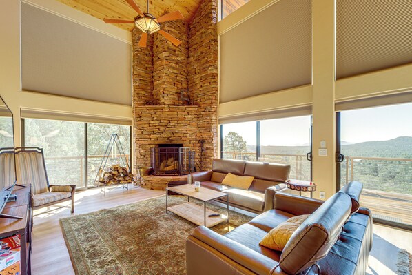 House (3 Bedrooms) | Interior - Pine Cabin w/ Wraparound Deck: 2 Mi to Trails! (Pine)