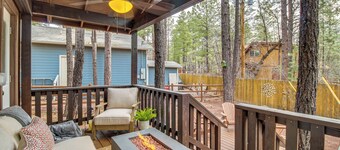 Updated Deck & Fireside Table: Pinetop Cottage