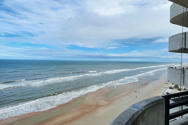 Southern view from balcony is great spot for catching launches