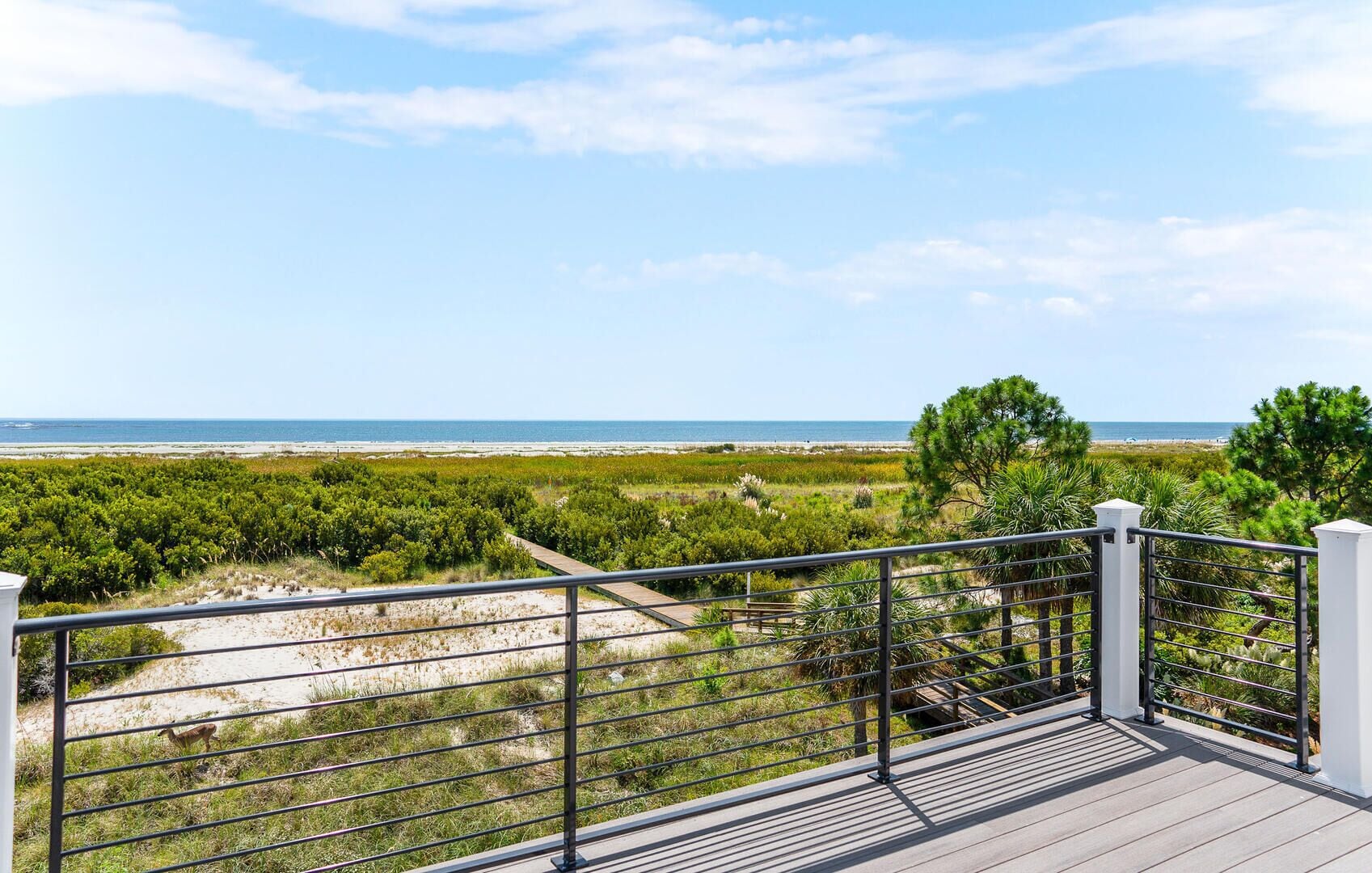 Ferienhaus, Mehrere Betten, Terrasse, Meerblick | Unterkunftsgelände
