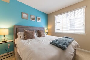 2 bedrooms, desk, iron/ironing board, travel cot