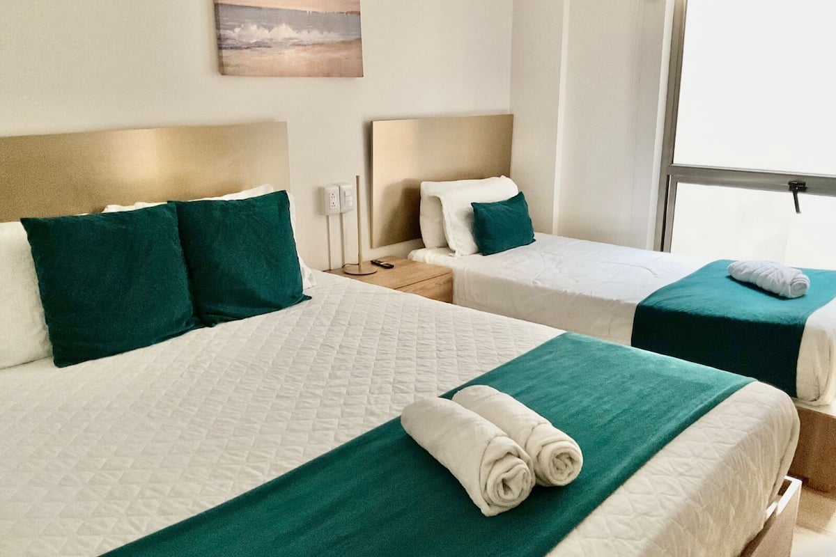 Luxe appartement, 2 slaapkamers | 2 slaapkamers, lakens van Egyptisch katoen, luxe beddengoed