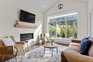 Smart TV, fireplace