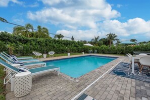 Outdoor pool, a heated pool