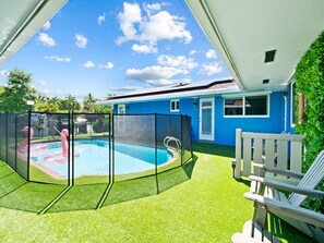 A heated pool