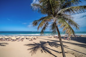 Plage à proximité, chaises longues