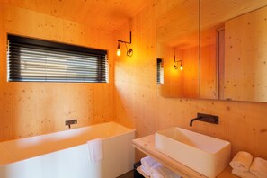 Shower, eco-friendly toiletries, hair dryer, towels