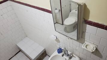 Dusche, Regendusche, Handtücher, Toilettenpapier