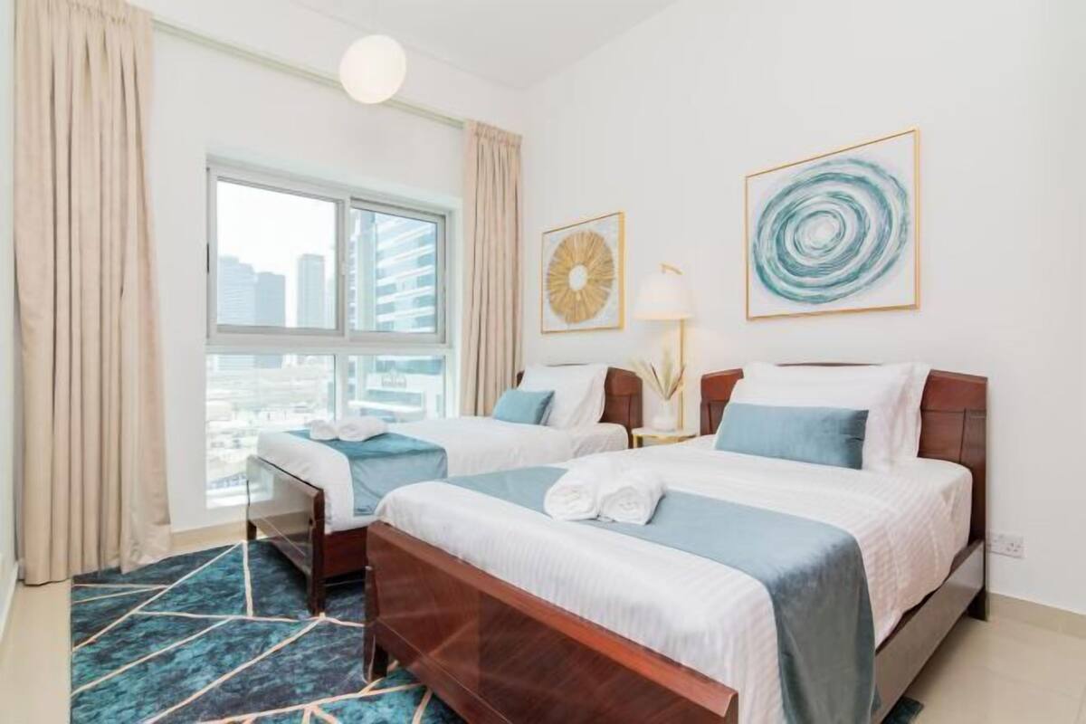 2 chambres, draps en coton égyptien, literie de qualité