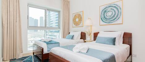 Deluxe-Apartment | 2 Schlafzimmer, Bettwäsche aus ägyptischer Baumwolle