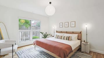 2 bedrooms, iron/ironing board, travel crib, WiFi