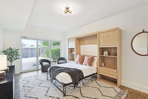 2 bedrooms, iron/ironing board, travel crib, WiFi