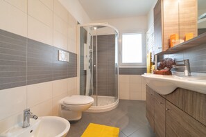 Shower, hair dryer