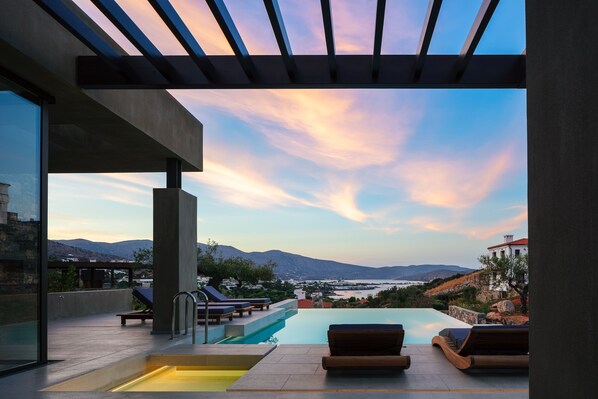 A heated pool