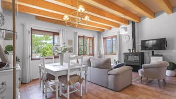 TV, fireplace, DVD player