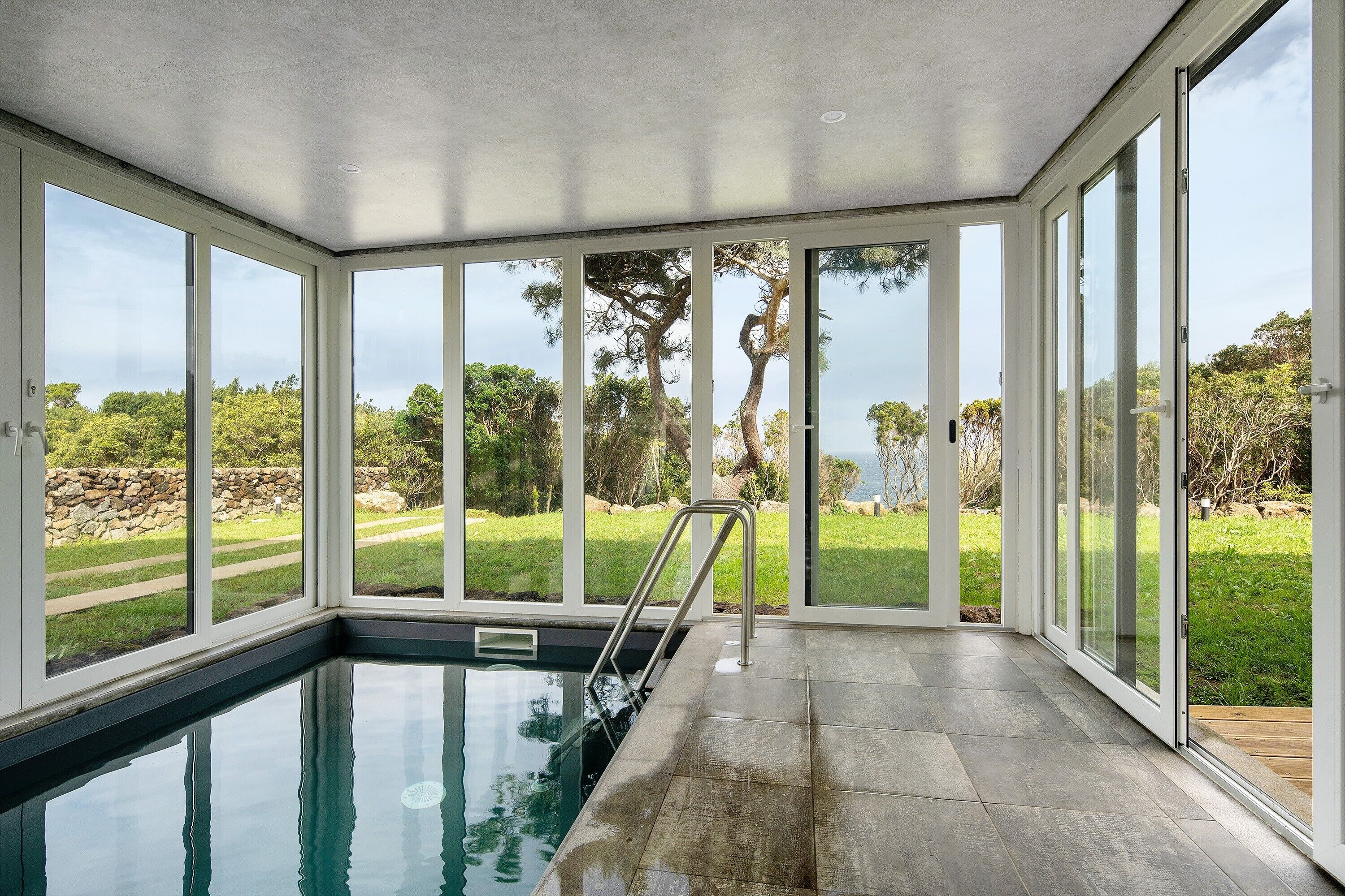 Indoor pool, a heated pool