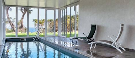 Indoor pool, a heated pool