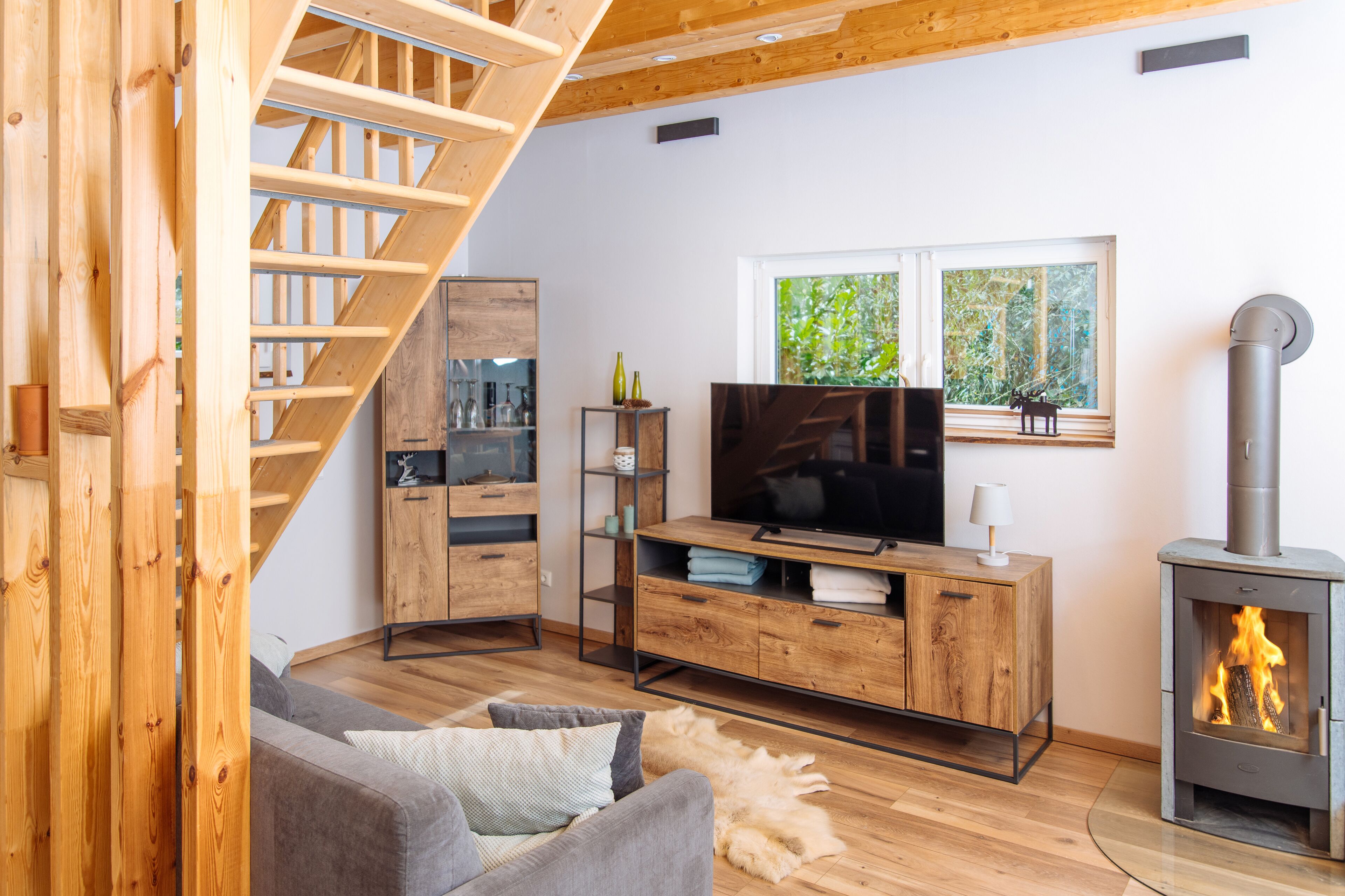 TV connectée, cheminée