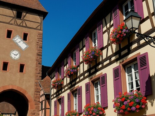 Historisches Elsässer Haus mit Parkplatz in Ammerschwihr