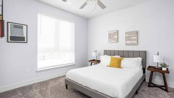 2 bedrooms, iron/ironing board, WiFi, bed sheets