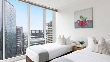 2 bedrooms, iron/ironing board, WiFi, bed sheets