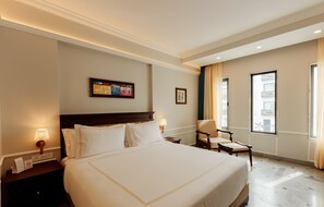 Premium bedding, down duvets, minibar, in-room safe