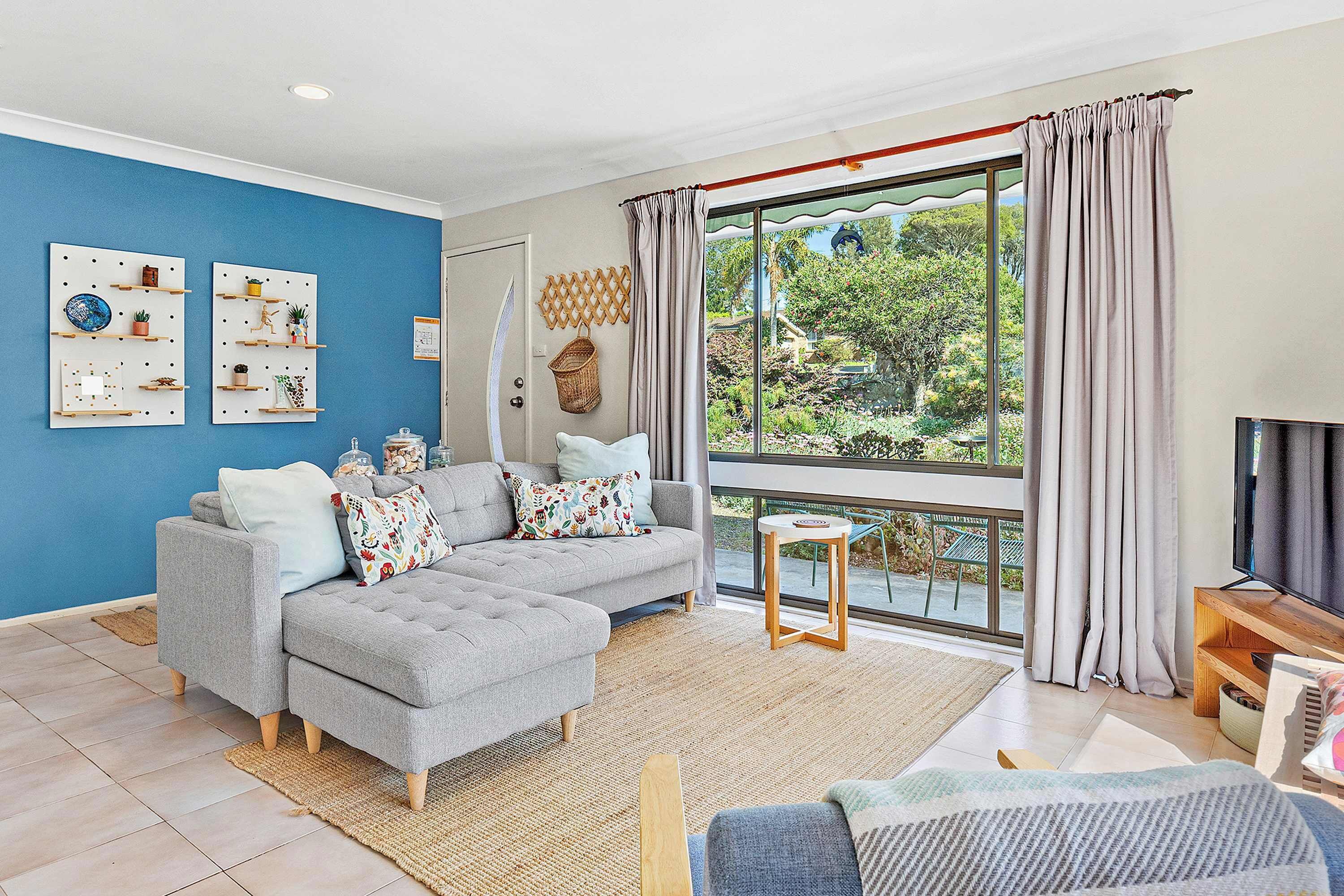 Light filled open plan layout with garden views.