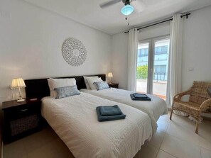 2 bedrooms, iron/ironing board, WiFi, bed sheets
