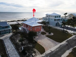 Exterior - Large Gulf Front Home with Private Pool (Port Saint Joe)